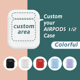 Personalized Airpod Cover for Apple AirPods 1 and 2, Customizable Airpods Cover，silicone headset soft case