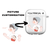 VICTORIA CUSTOM AirPods Case,AirPods Generation 1/2, Customization Cases, DIY Cases,Birthday Gift,Girls/boys/family/lovers Gift