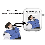 VICTORIA CUSTOM AirPods Case,AirPods Generation 1/2, Customization Cases, DIY Cases,Birthday Gift,Girls/boys/family/lovers Gift